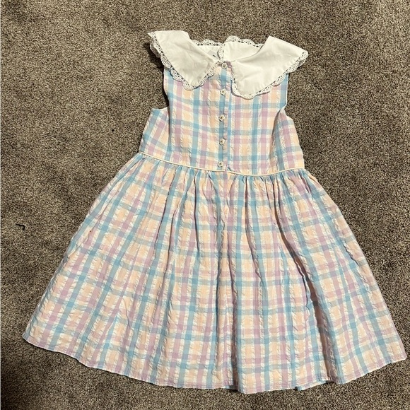 Cupcakes and Cashmere Plaid Girls Easter Dress Size 7 EUC / Worn Once - Picture 3 of 6